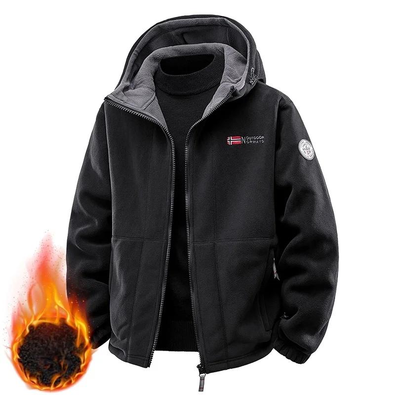 Veste polaire d'hiver de marque pour hommes, veste en laine épaisse décontractée, Design de haute qu