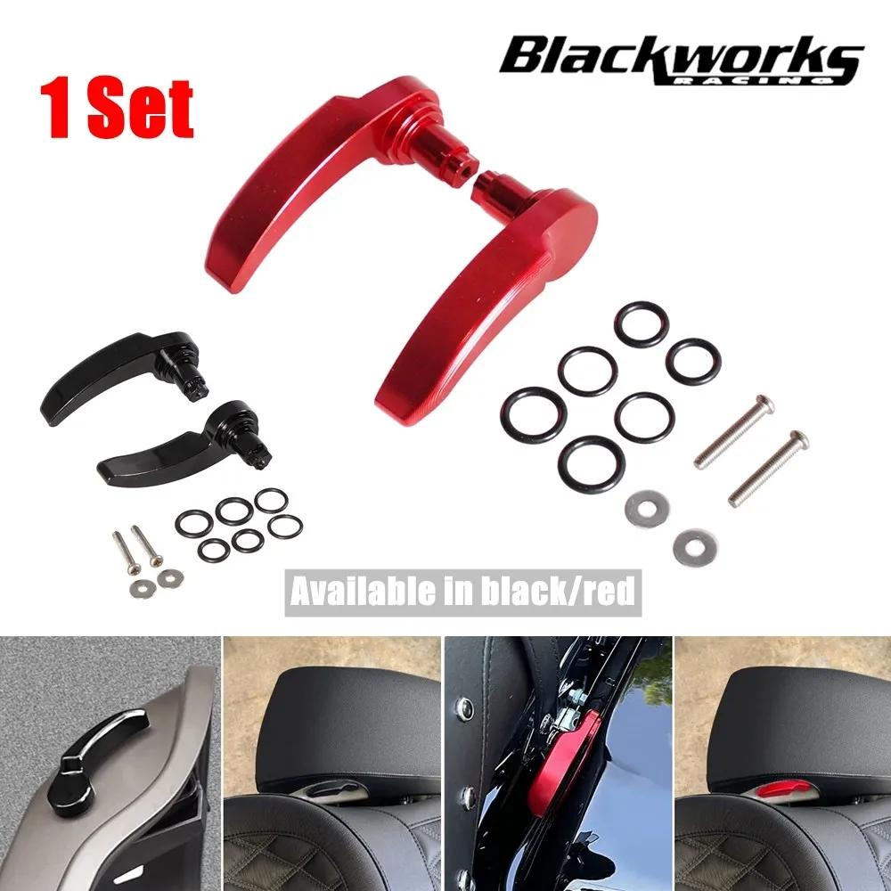 Kit de verrouillage de sac de selle noir de haute qualité, 2 pièces, en aluminium, pour Harley David