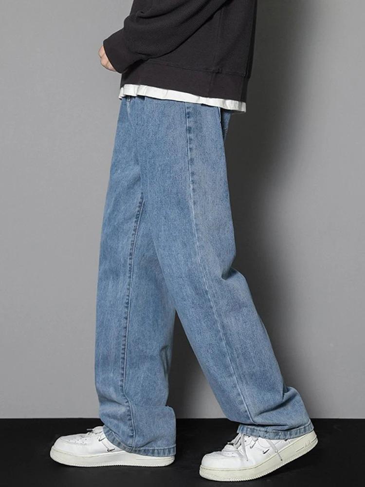 Nouveau Jean Long Décontracté Coréen pour Homme 2026 – Coupe Droite Classique en Denim, Jambes Large
