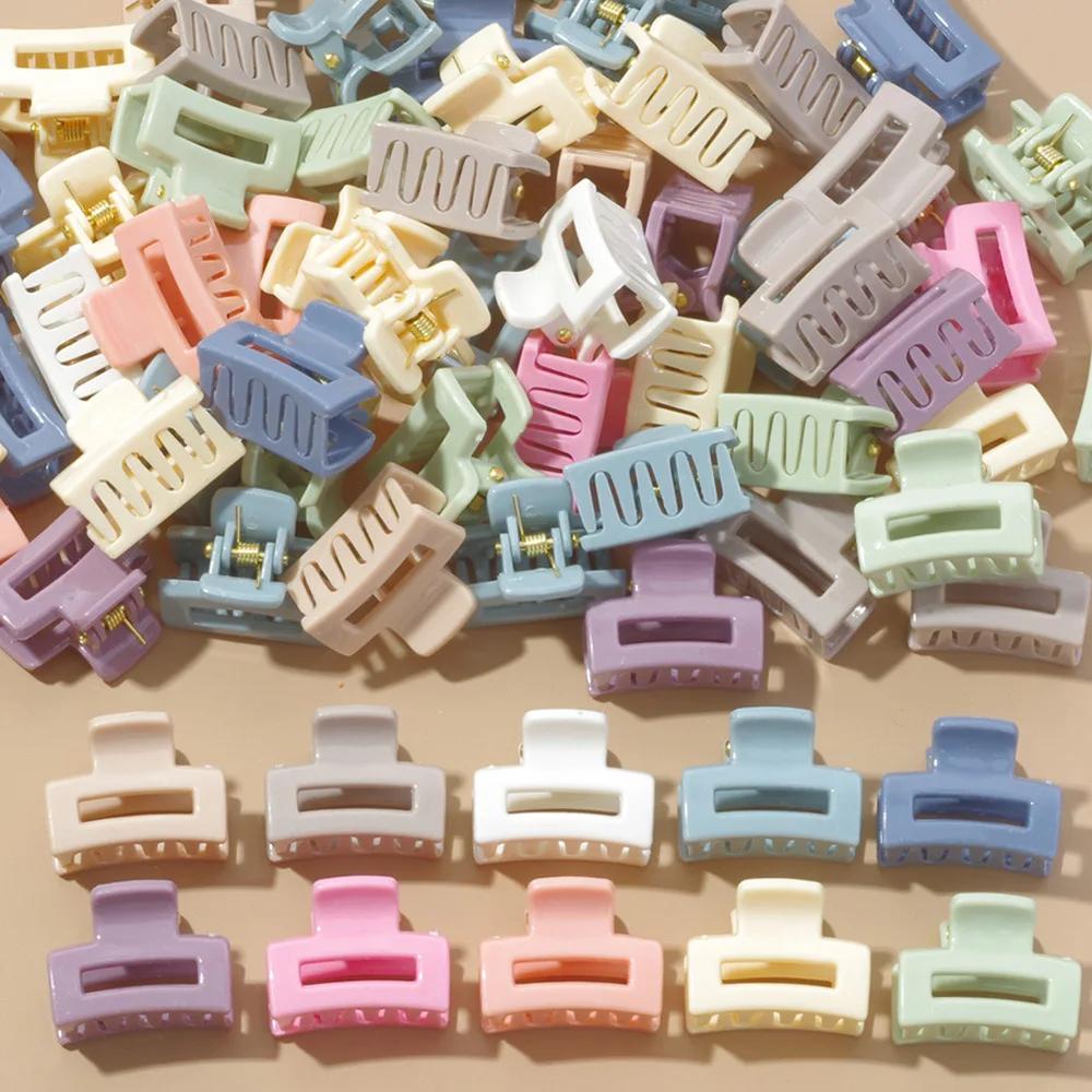 Pinces à cheveux creuses mates de couleur unie, Barrettes de capture de couleur bonbon, accessoires