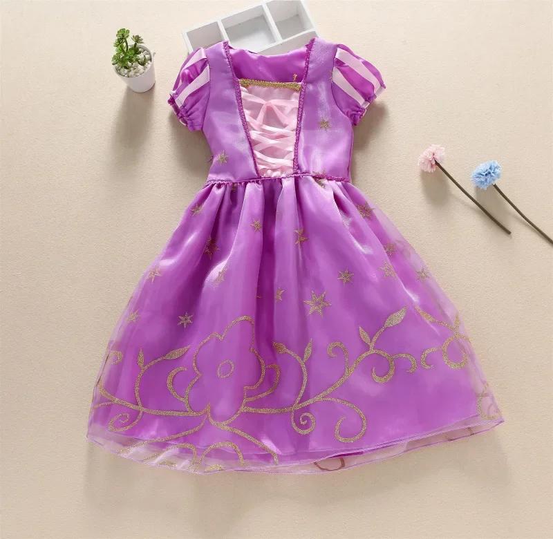 Robe de princesse pour filles, Costume d'halloween Disney, Elsa, Anna, blanche-neige, aurore, Sofia,