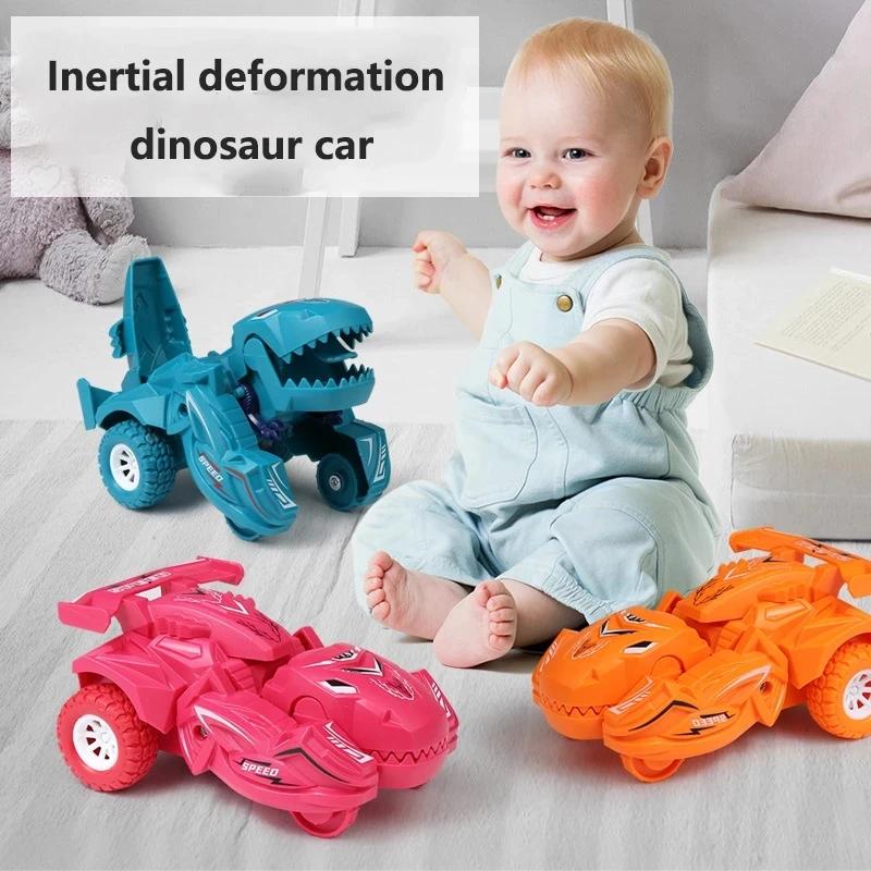 Modèle de voiture à déformation de dinosaure 2 en 1, jouet pour garçons, Action en une étape, Transf