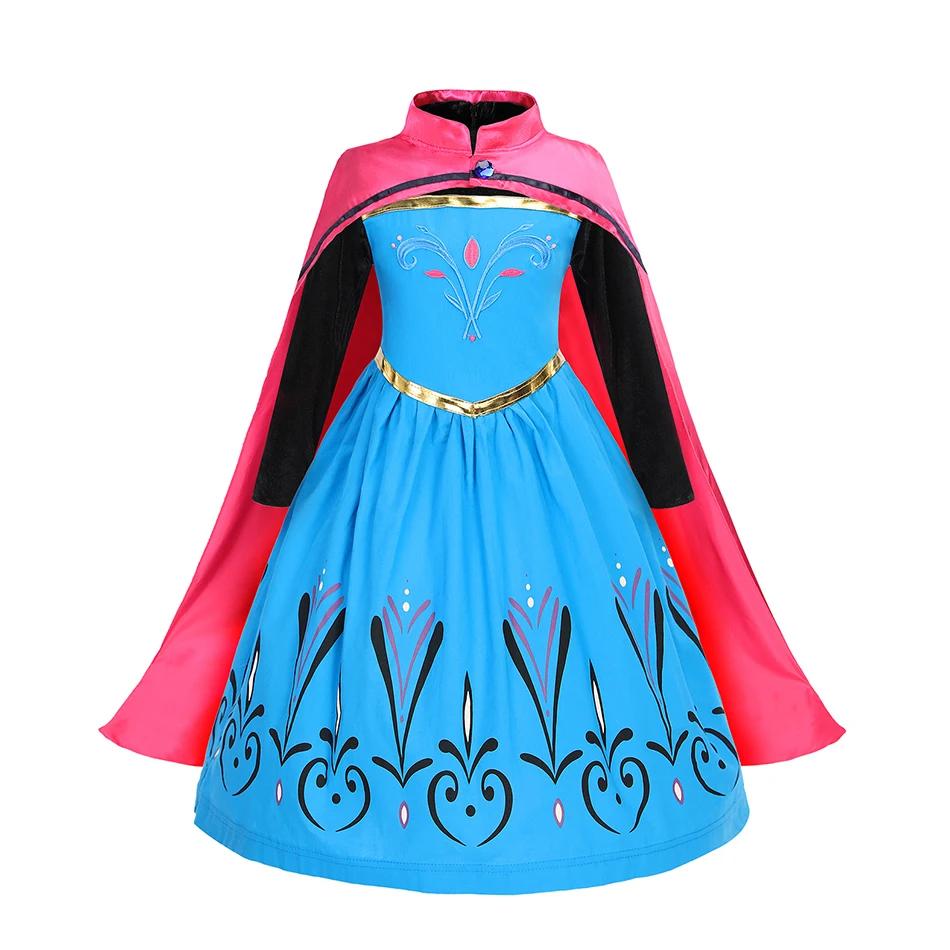 Elsa Anna enfant princesse filles robe Rapunzal enfants Cosplay Halloween robes enfants Costume robe