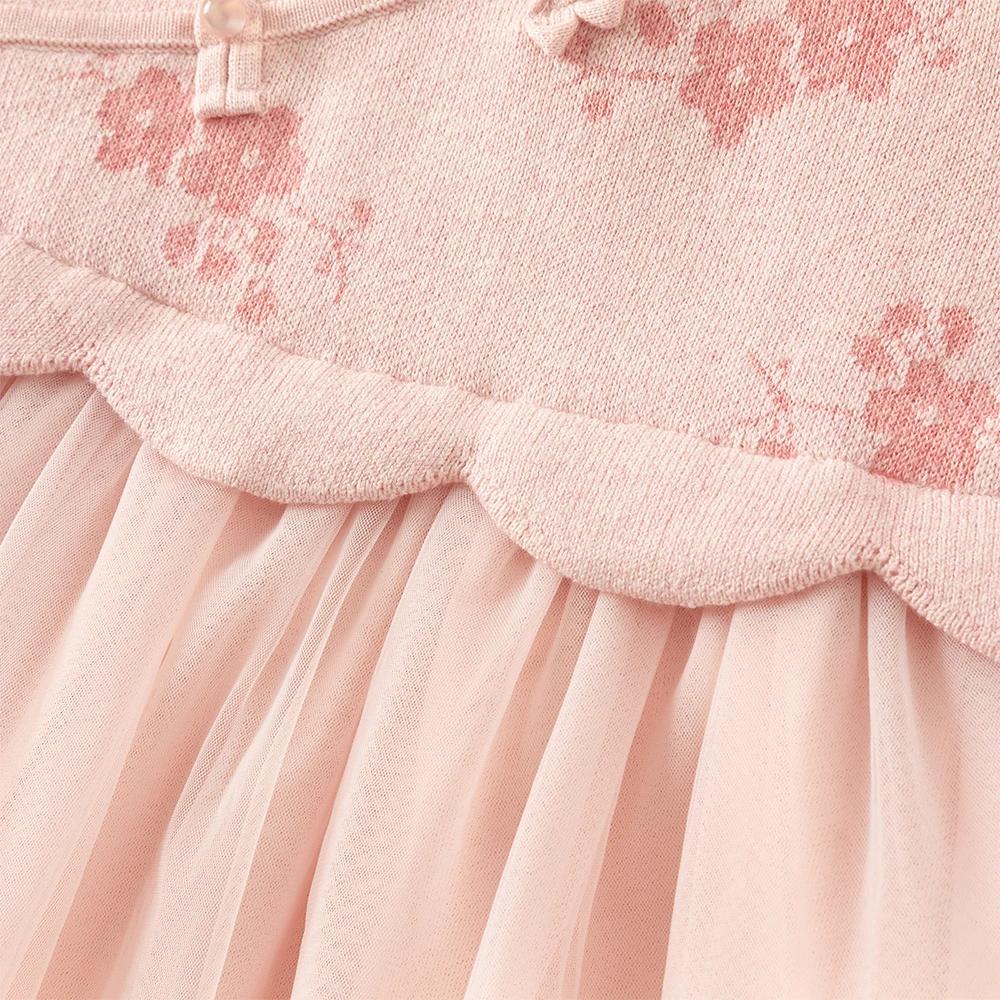 Dave Bella robe de princesse pour filles bébé automne hiver enfants à manches longues charme doux mi