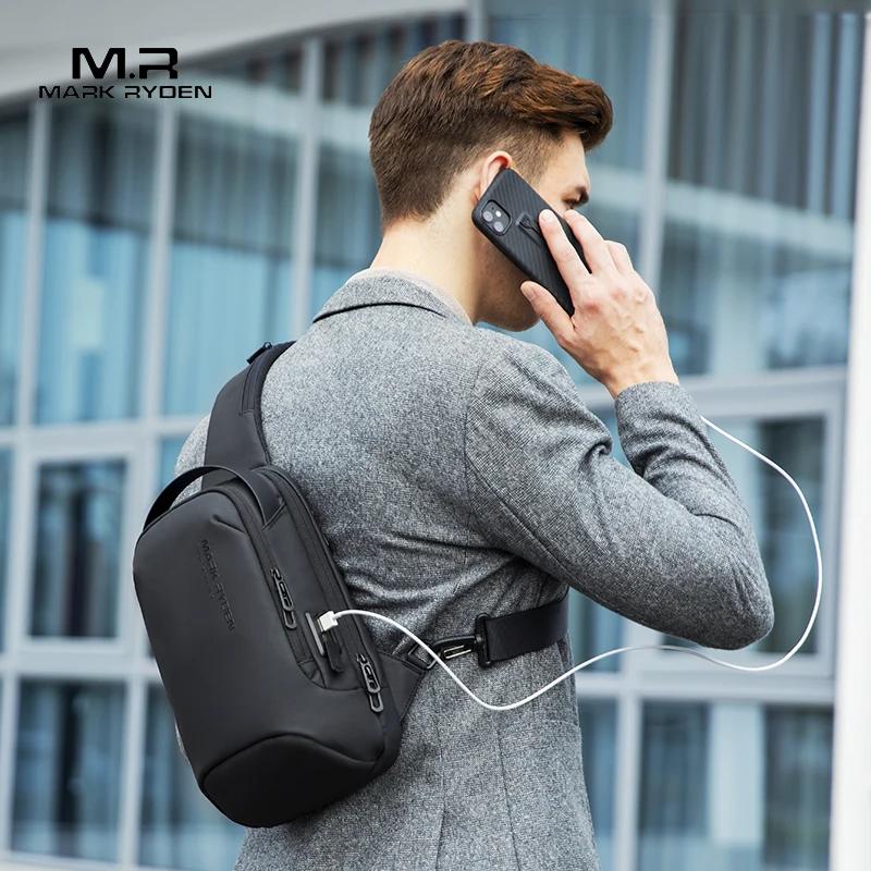 Mark Ryden sac à bandoulière pour hommes sac de poitrine de sport hydrofuge sacs à bandoulière antiv