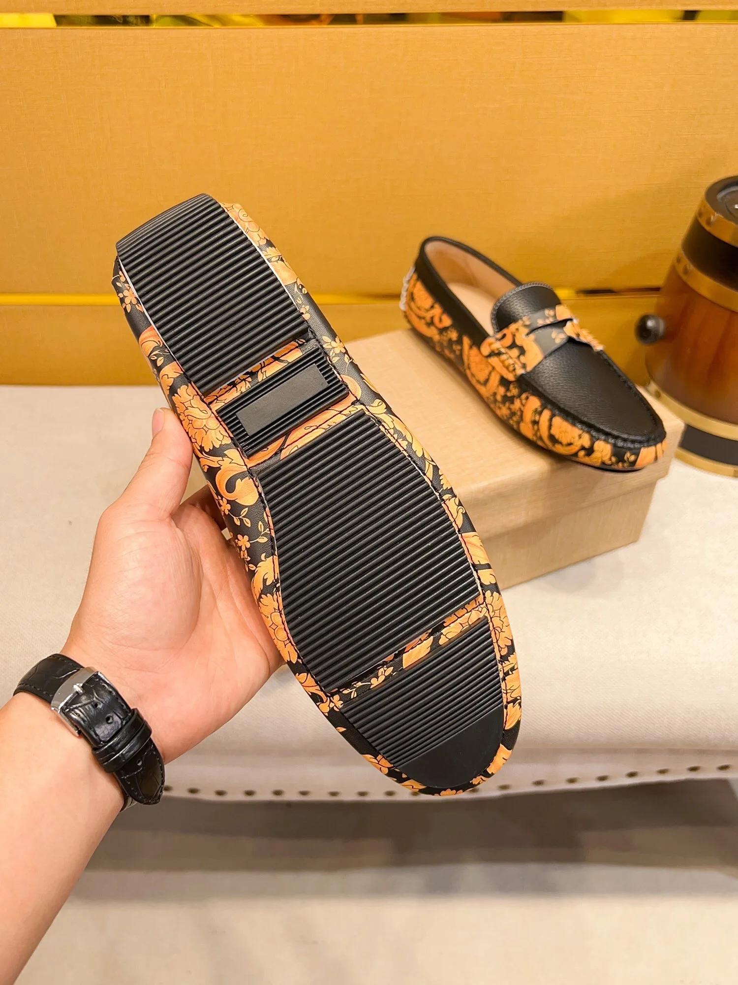 Mocassins en Cuir group pour Homme, Chaussures de Styliste, Tendance, Haut de Gamme, Nouvelle Collec