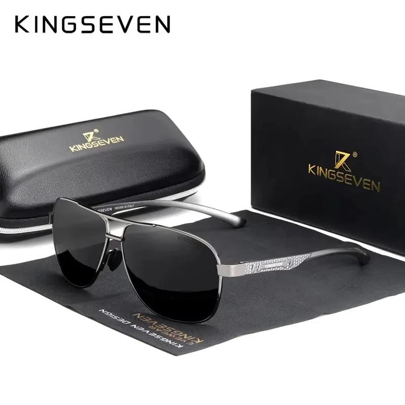 KINGSEVEN lunettes de soleil polarisées en aluminium hommes UV400 HD lentille pilote Protection des