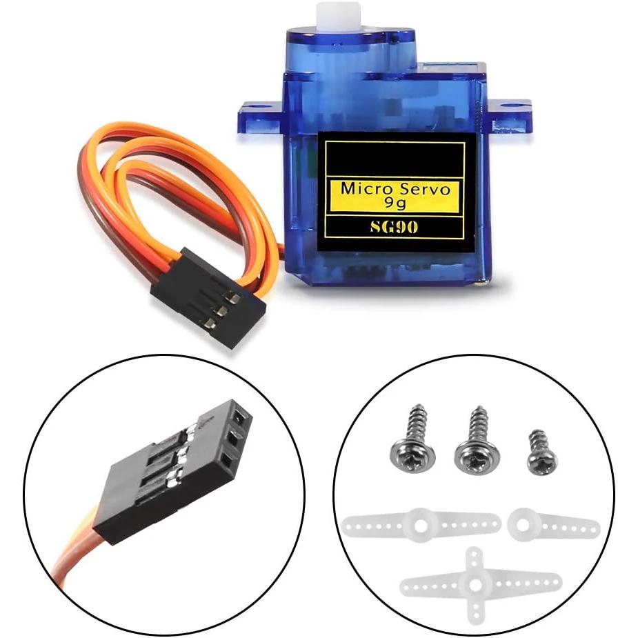 Kit de Micro servomoteurs SG90 9g, 2 pièces, pour Robot RC, hélicoptère, avion, commandes, voiture,