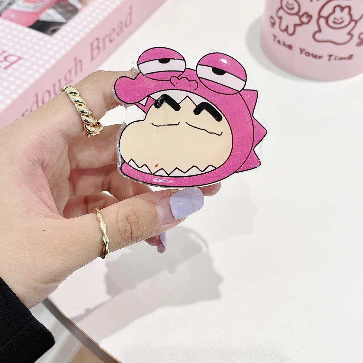 Coque de téléphone pour Couple, Anime Crayon Shin-Chan, avec support, type collé, sans fil, Airbag,