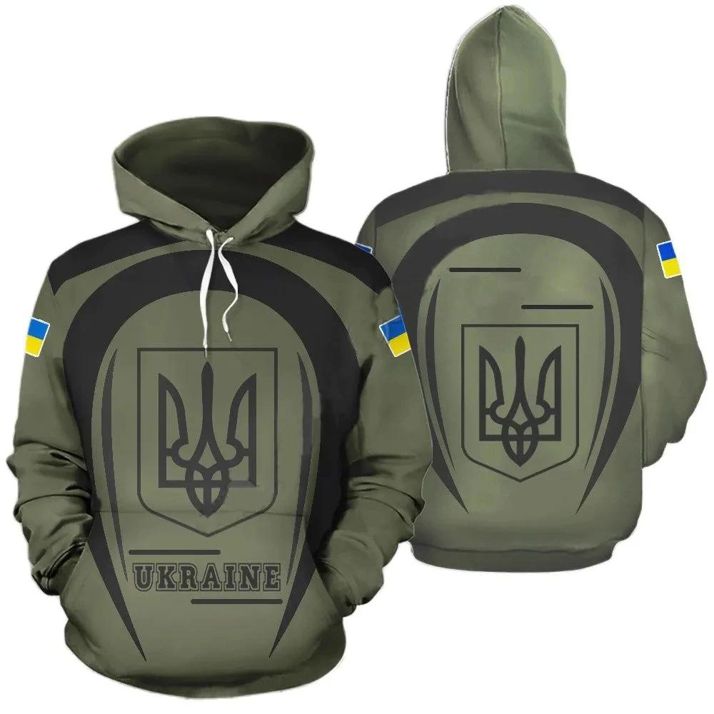 Sweats à capuche drapeau ukrainien emblème national impression 3d sweats hommes femmes unisexe à cap