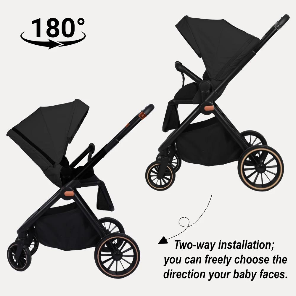 BabyVoyage 2 en 1 bébé poussette pliable panier Type siège bébé landau poussette multifonctionnel no