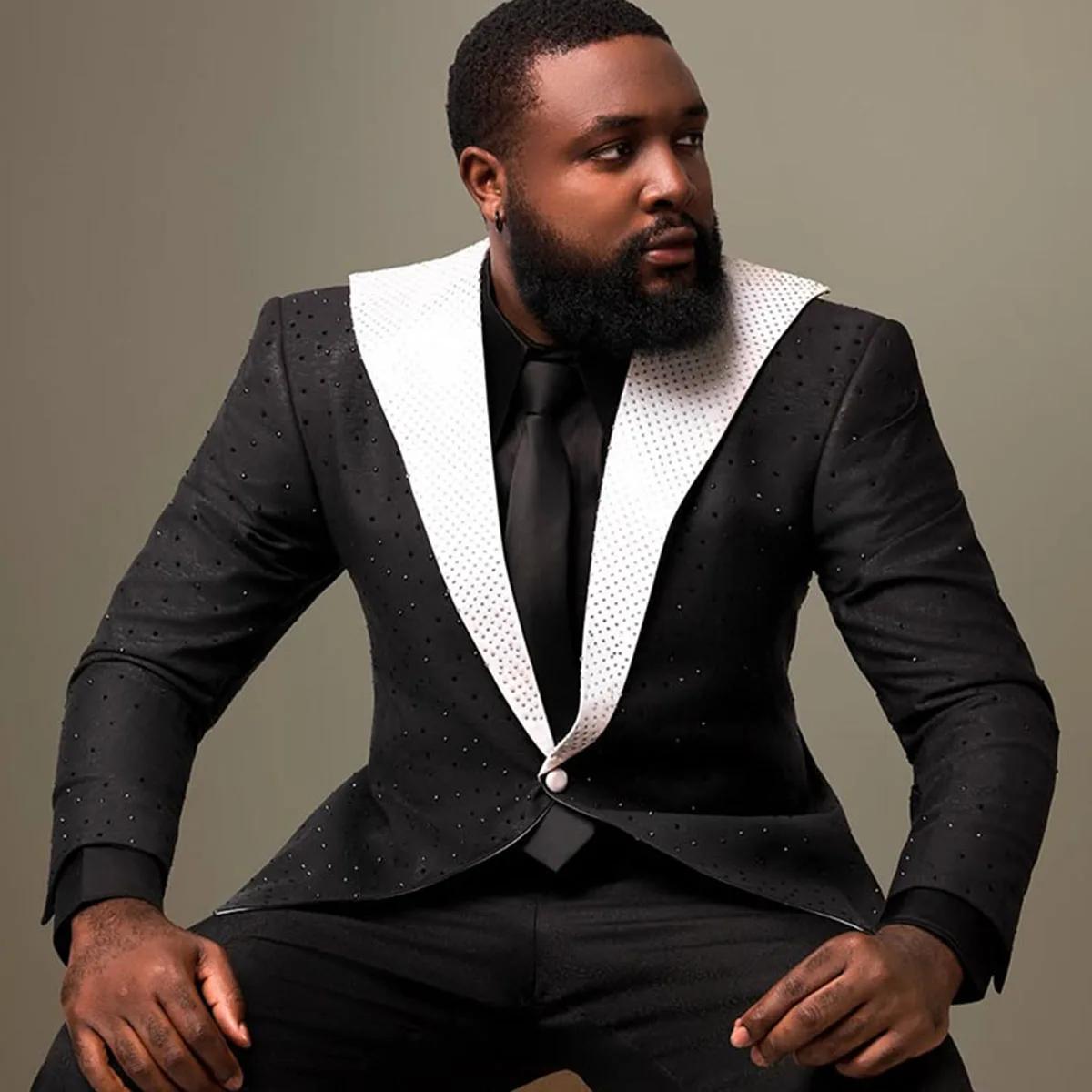 Costumes de mariage de luxe personnalisés pour hommes, ensembles 2 pièces, smokings de marié, blazer