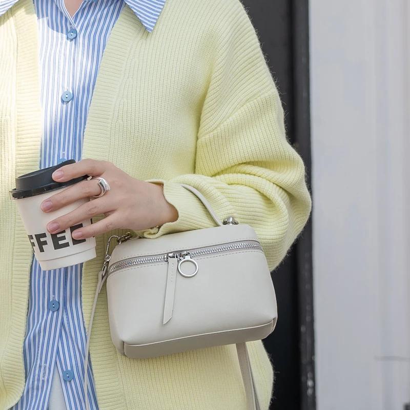 Nouveau sac mini tendance en cuir véritable 2026, sac seau de créateur pour femme, sac à main de lux