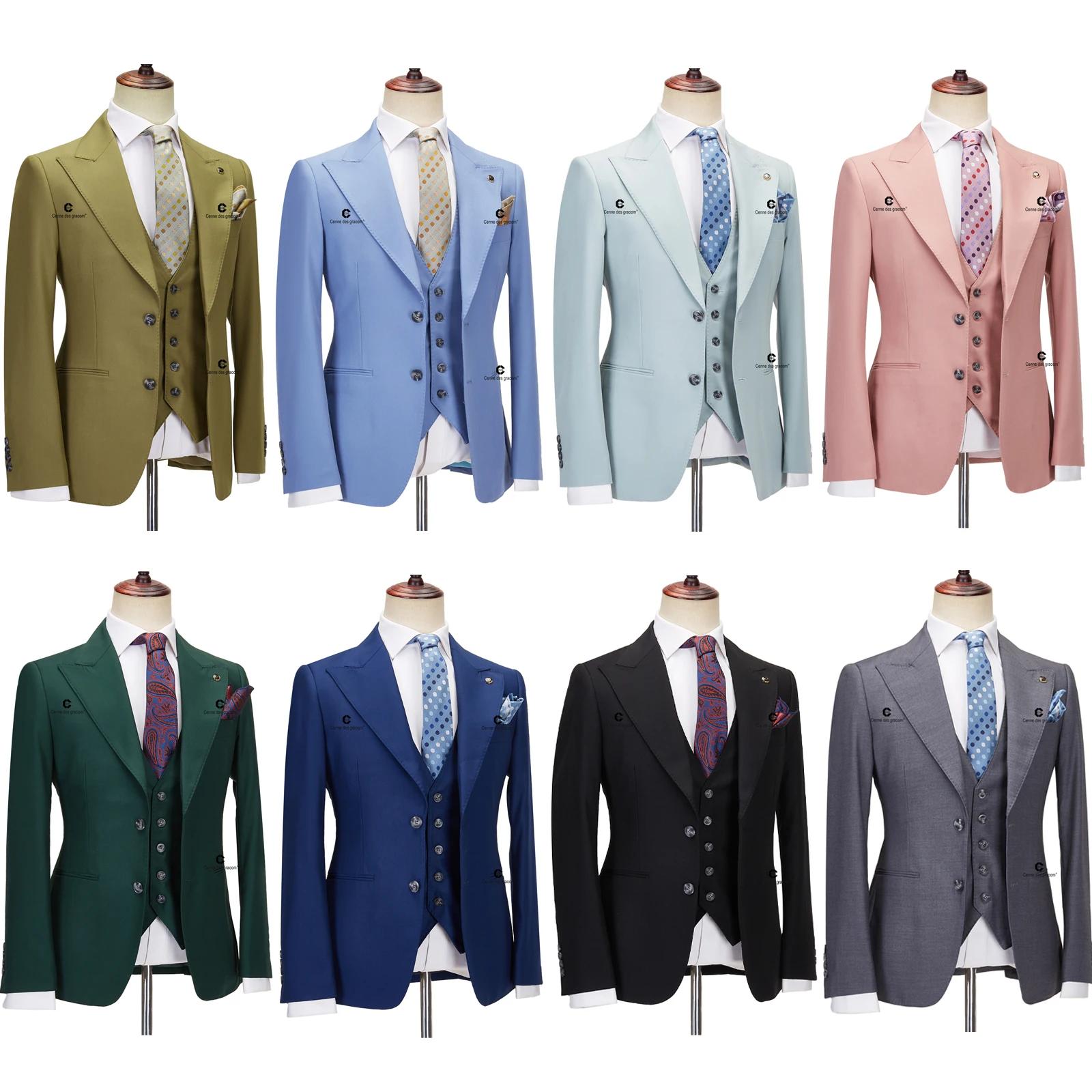 CENNE DES GRAwing M-Costume Classique Formel à 2 lèvent pour Homme, Ensemble Blazer et Pantalon en G