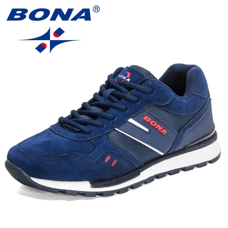 BONA 2022 nouveaux créateurs chaussures de course mode baskets hommes grande taille léger confortabl