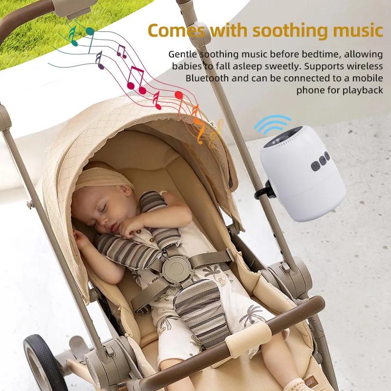 Poussette bébé mains libres, balançoire automatique, dispositif de vibration avec sons apaisants, co