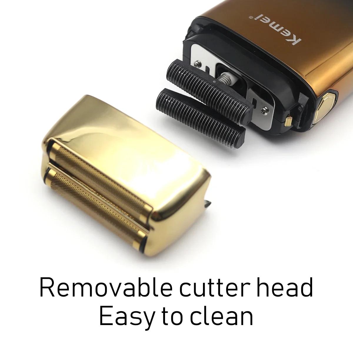 Kemei-KM-TX10 Machine à raser professionnelle pour hommes-lames à double feuille détachables USB cha