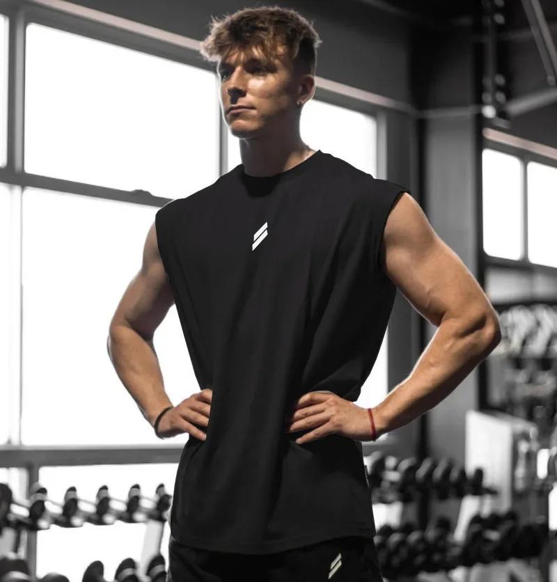 T-shirt sans manches pour hommes, séchage rapide, Fitness, musculation, mode, gilet de basket-ball,