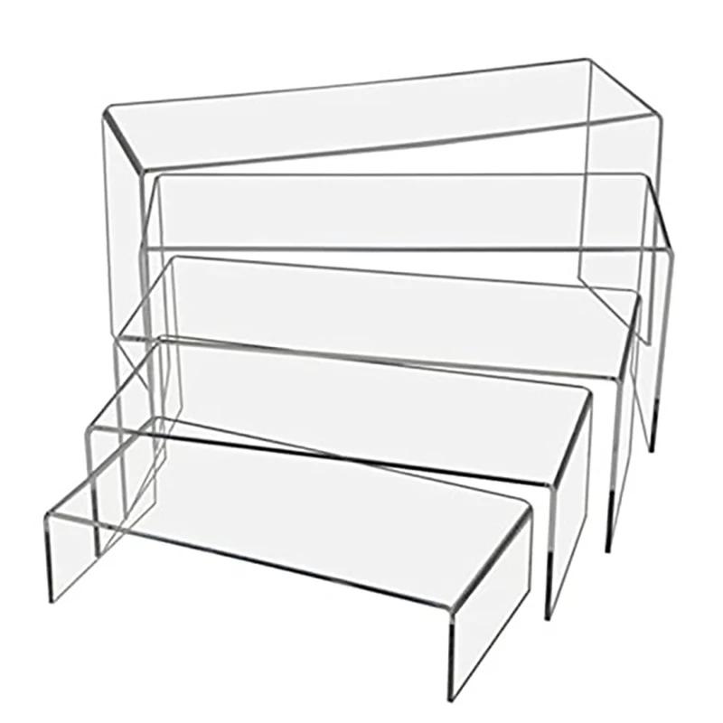 Présentoir en acrylique en forme de U, vitrine transparente pour présentoir de bijoux, pour desserts