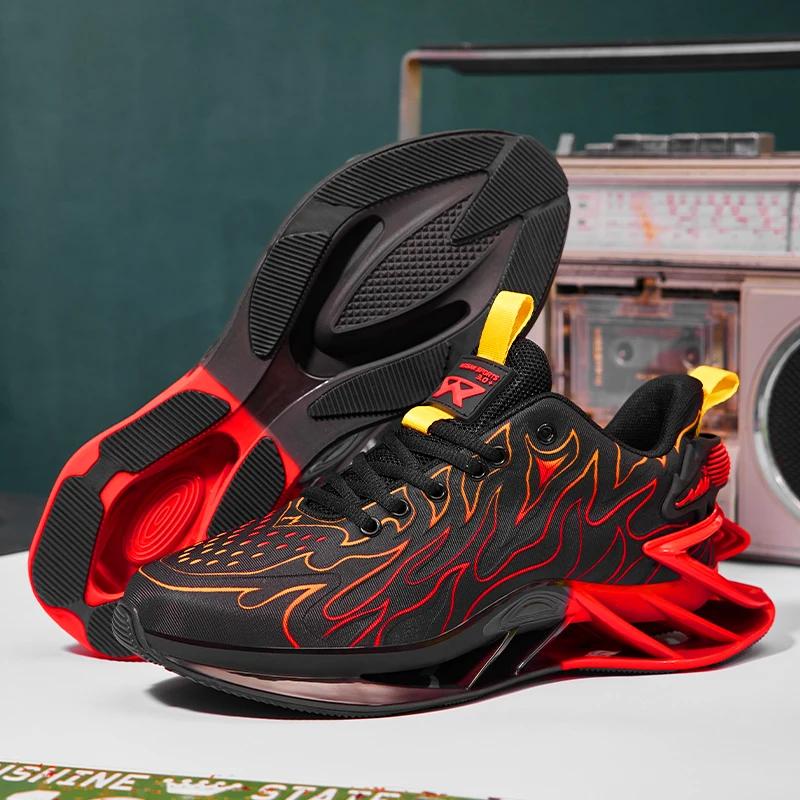Chaussures de sport décontractées pour hommes, avec absorption des chocs, tendance, rehaussantes, po