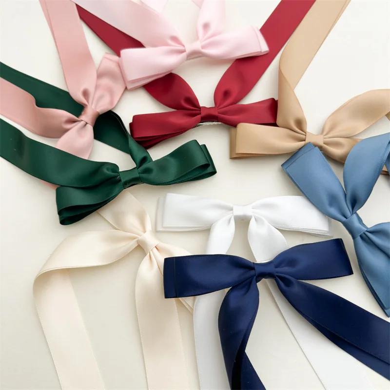 Pince à Cheveux Élégante en Satin pour Femme et Fille, Barrettes à Nministériels d, Ruban, Couleur U
