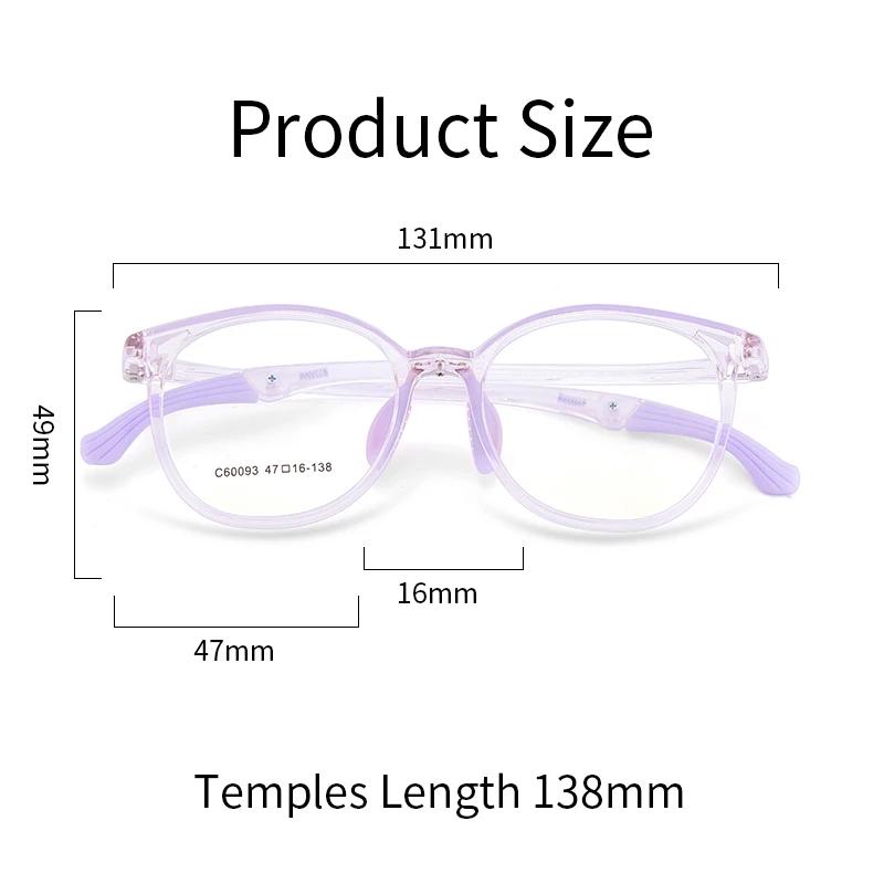 Xbora – lunettes TR90 pour garçons et filles, monture ovale, branches confortables, Anti-lumière ble