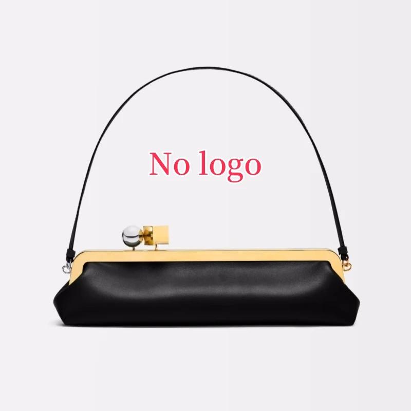 Pochette longue avec bandoulière amovible, sac Baguette à la mode pour femmes, sac à main à Clip de