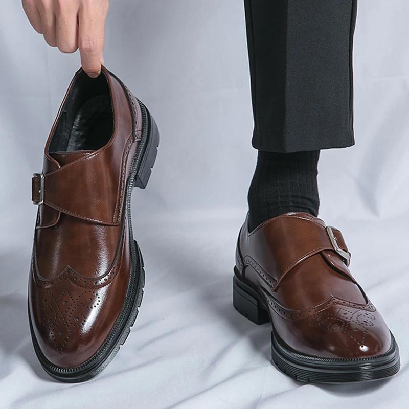 Chaussures de mariage formelles tendance pour hommes, chaussures en cuir décontractées pour hommes,