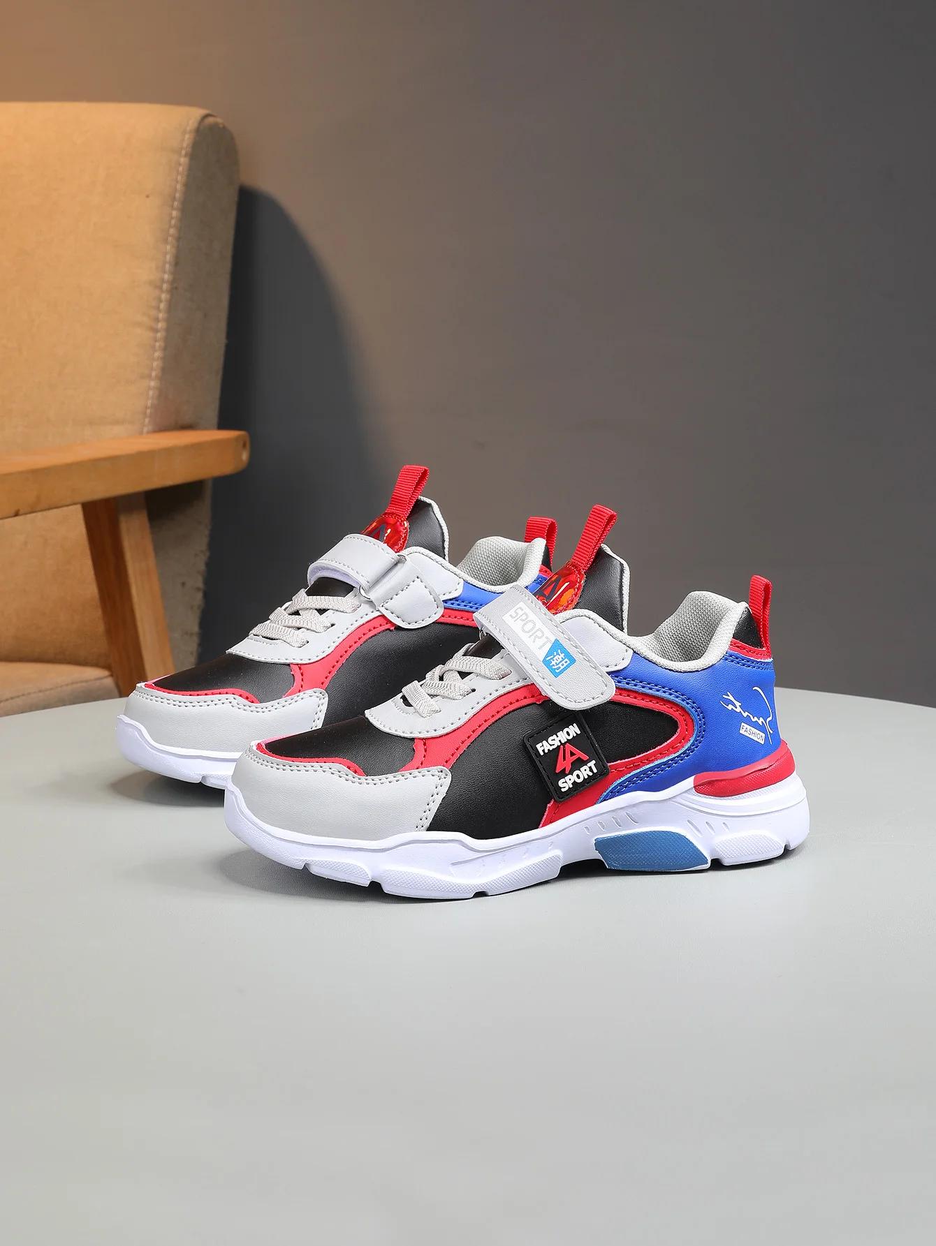 Chaussures d'automne et d'hiver pour enfants, chaussures de sport pour garçons, surface en cuir, res