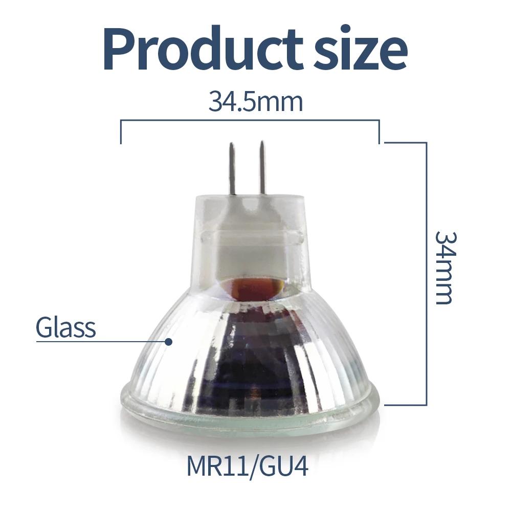 Ampoule Led MR11 AC12V 5W, sans scintillement, 120 degrés, 2835smd, 15 diodes, Mini projecteur GU4,