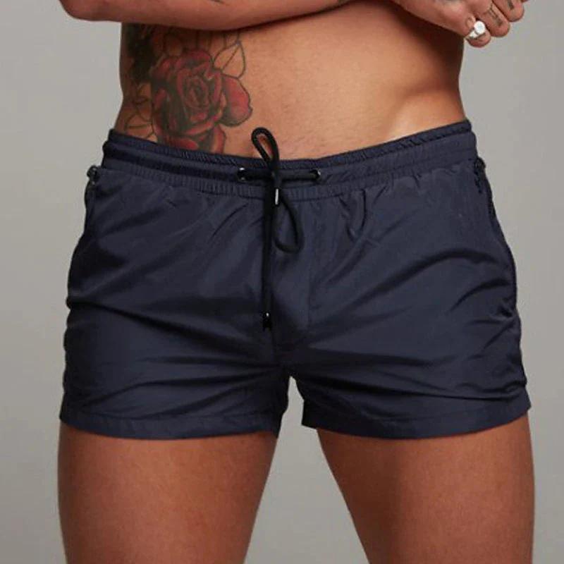 Short de course en plein air pour hommes, poche avec cordon de serrage, taille élastique, couleur un