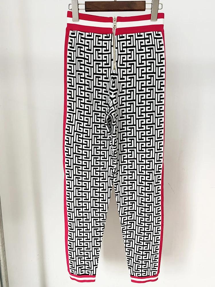 HIGH STREET Nouveauté Automne Hiver 2026 Veste de créateur pour femme en tricot jacquard monogramme