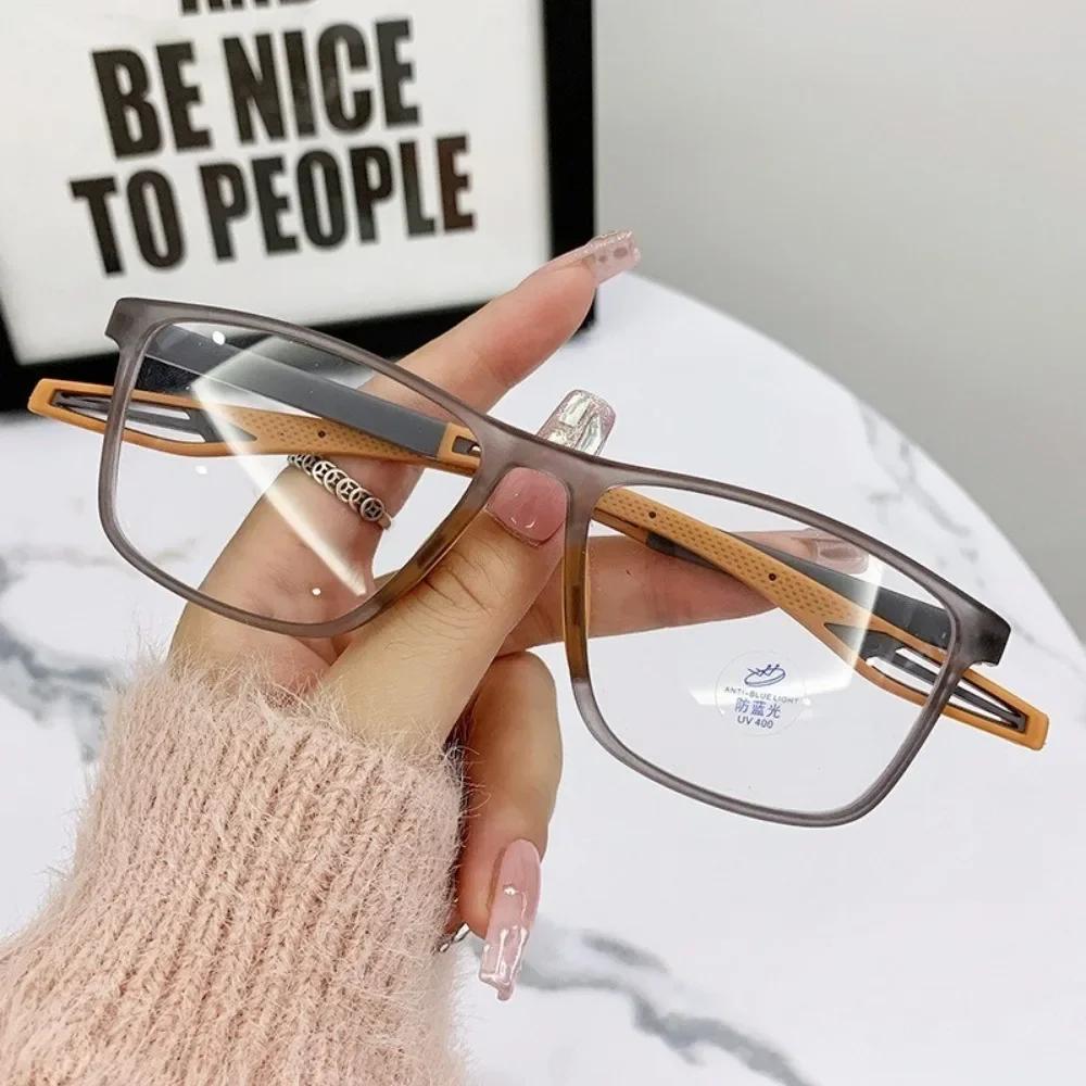 Lunettes de lecture tendance TR90 pour hommes, monture à ressort, lunettes de presbytie sportives, a