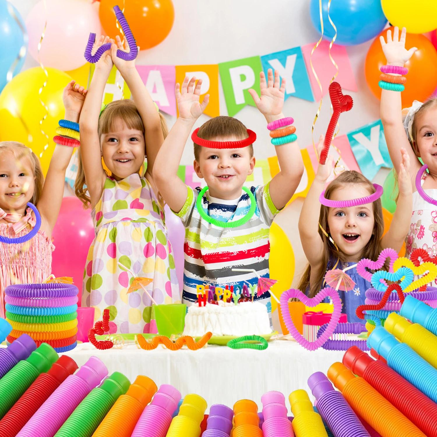Tubes télescopiques colorés, jouets Fidget, Tubes Pop sensoriels en plastique, jouets anti-Stress, d