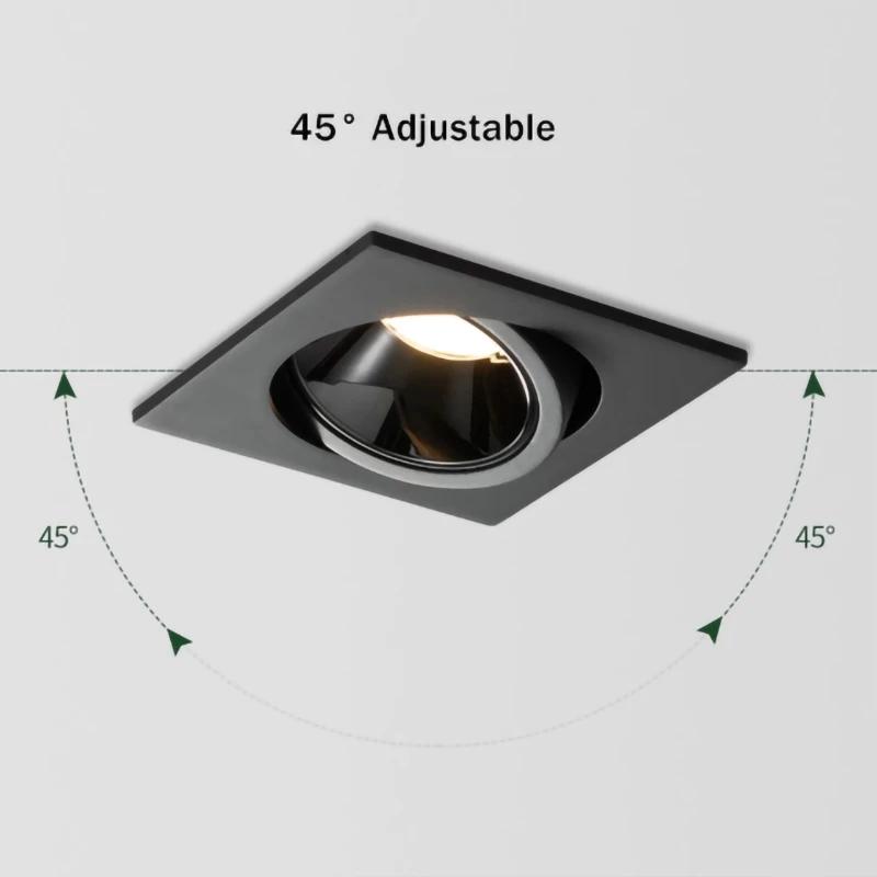 Plafond LED encastré 24W 10W simple/Double tête LED spots CREE COB Anti-éblouissement Downlight pour