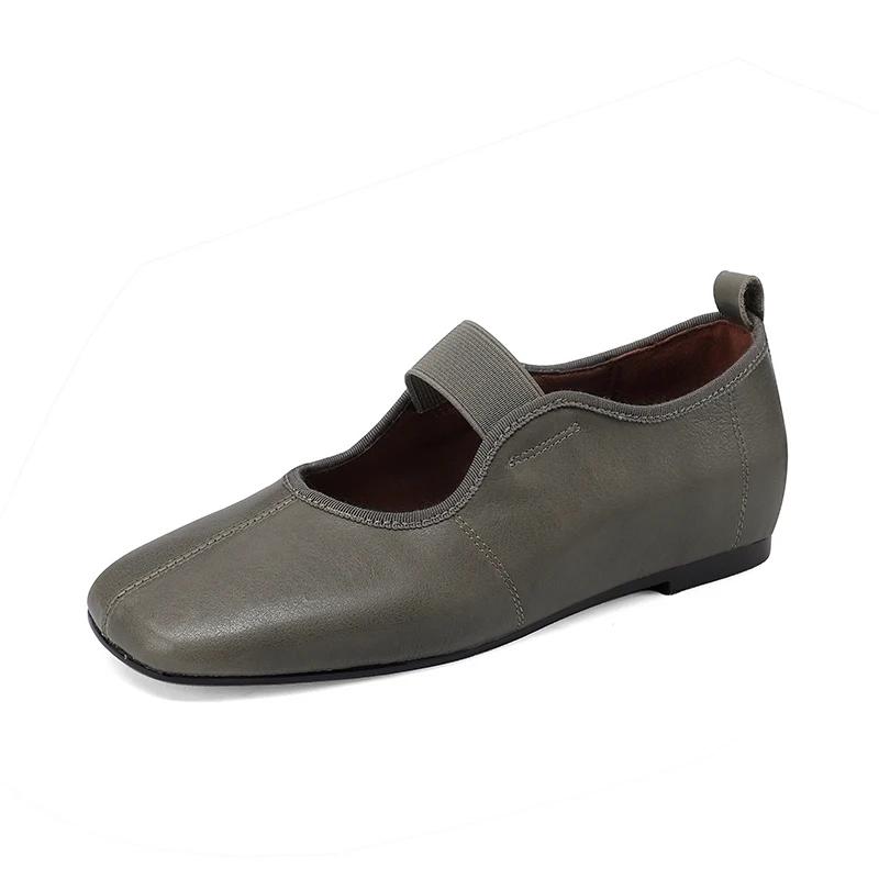 SmallHut nouveau 2026 tendance printemps en cuir véritable Mary Janes femmes chaussures plates bout