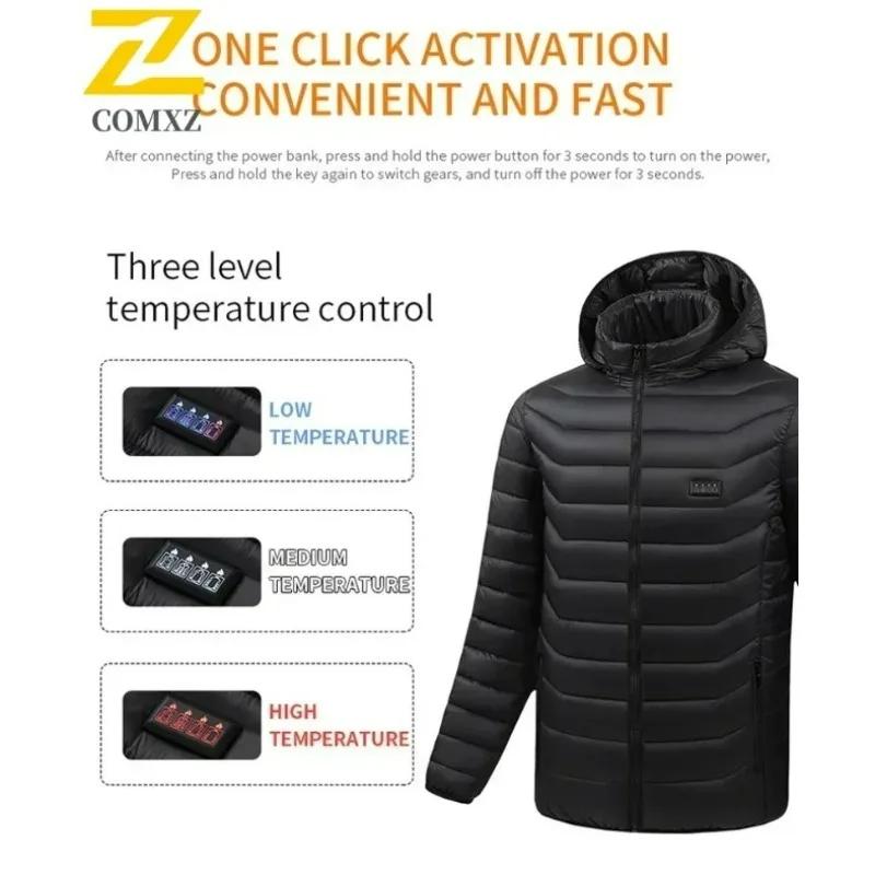 21 zones veste chauffante hommes hiver USB manteau chauffant électrique fonctionnel auto-chauffant v