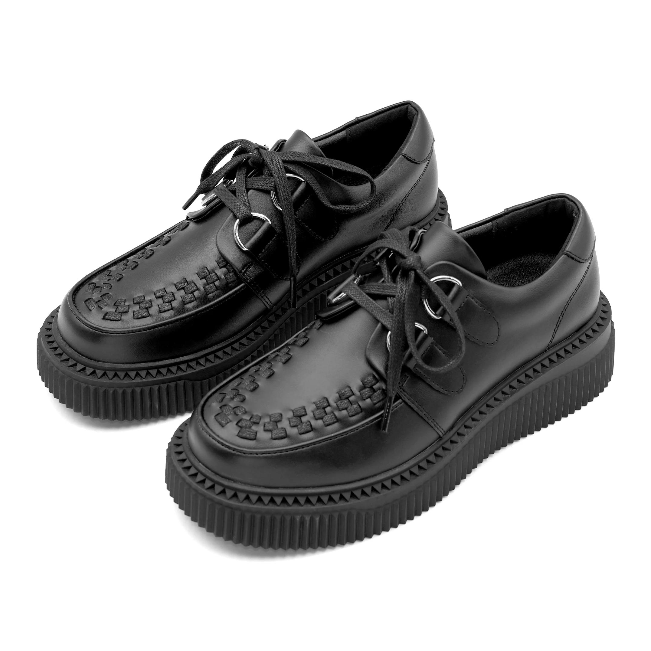Gothique cheville Rock chaussures 2026 nouveau Style Punk femmes chaussures à lacets talon hauteur 5