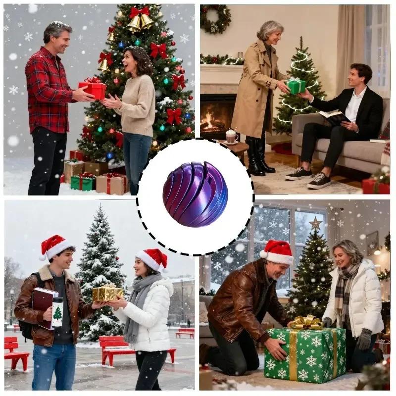 Boule à visqueux Fidget jouet 3D imprimé Twistsphere Fidget jouet dégradé équipement boule à flux li