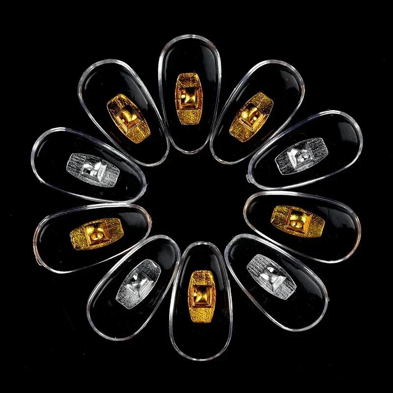 10 paires de coussinets de nez en silicone à visser, avec noyau en PVC et aluminium, pour lunettes,