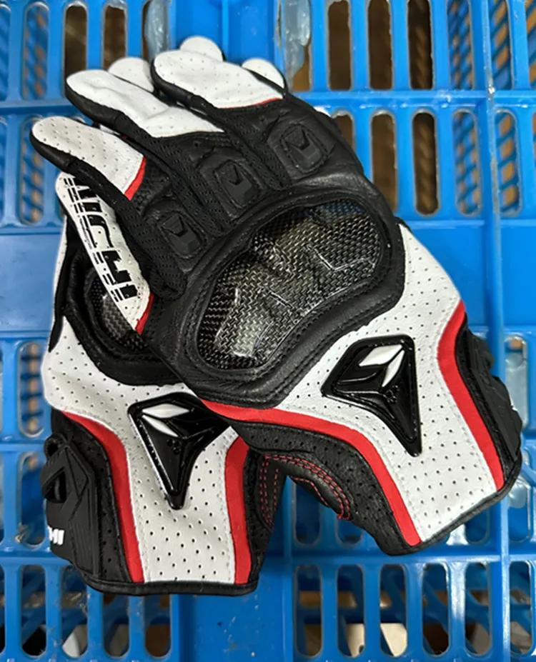Gants de Moto en cuir véritable pour hommes, gants de course de Motocross RST390 391, printemps-auto