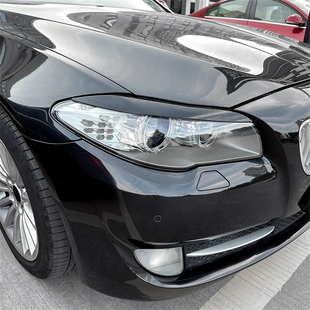 2 pièces ABS brillant phare mauvais sourcils paupières pour BMW F10 F11 5 série 518d 520d 523i 530i