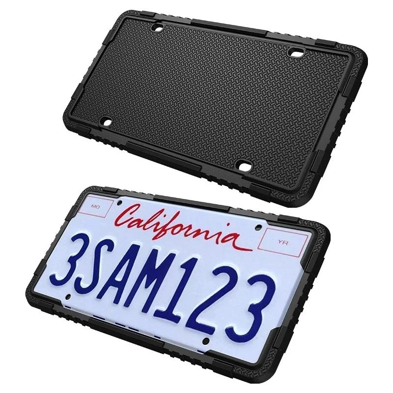 Cadre de plaque d'immatriculation de voiture en Silicone, 2 pièces, multicolore, Standard américain,