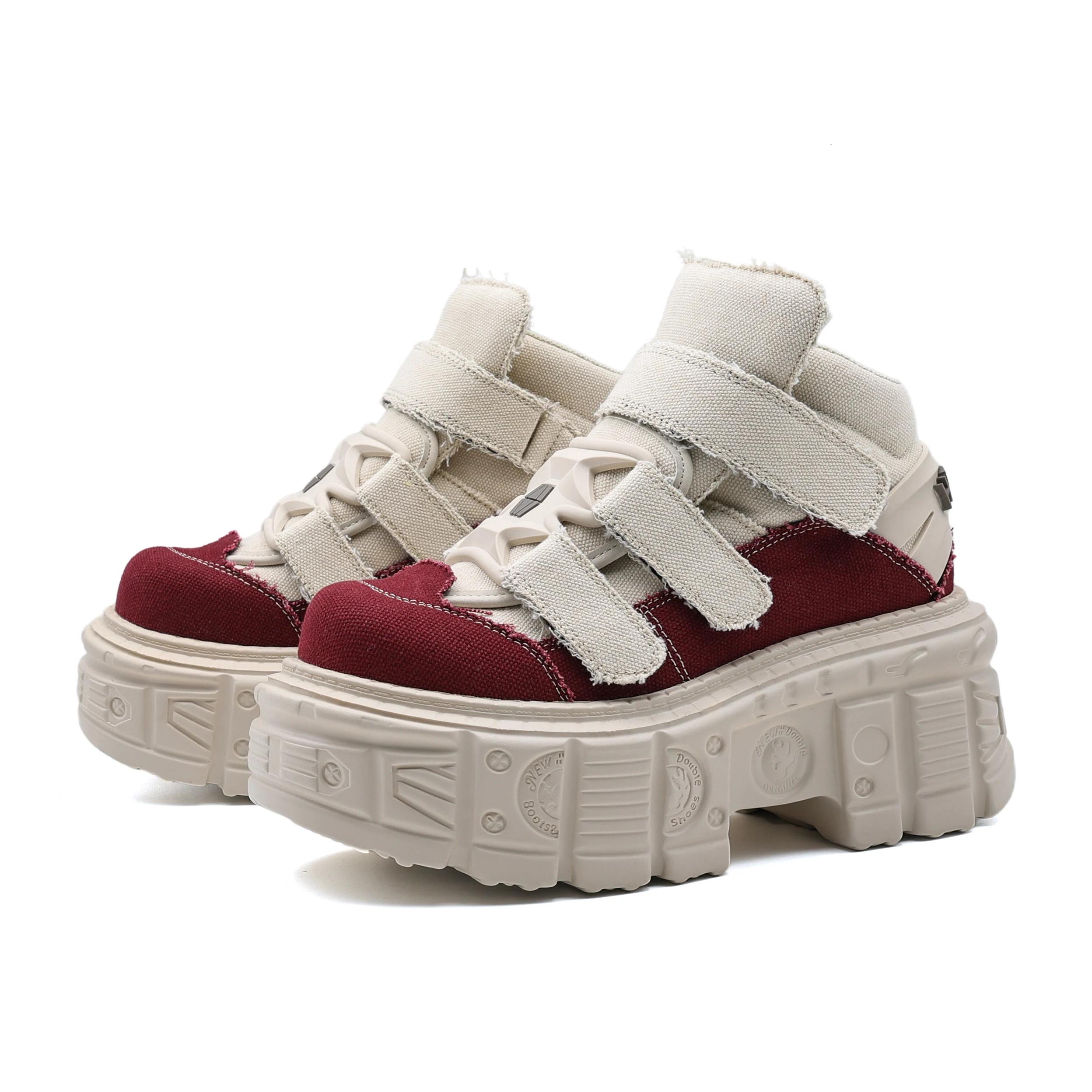 Gothique cheville Rock bottes 2026 femme baskets nouveau Style Punk femmes chaussures à lacets talon