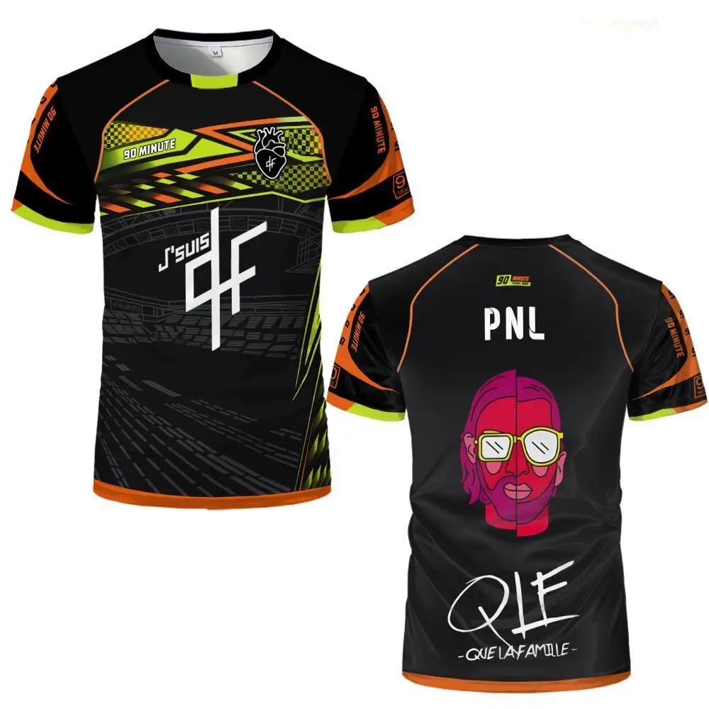 90 Minute PNL J'suis QLF Maillot imprimé T-shirt d'entraînement de football à manches courtes pour h