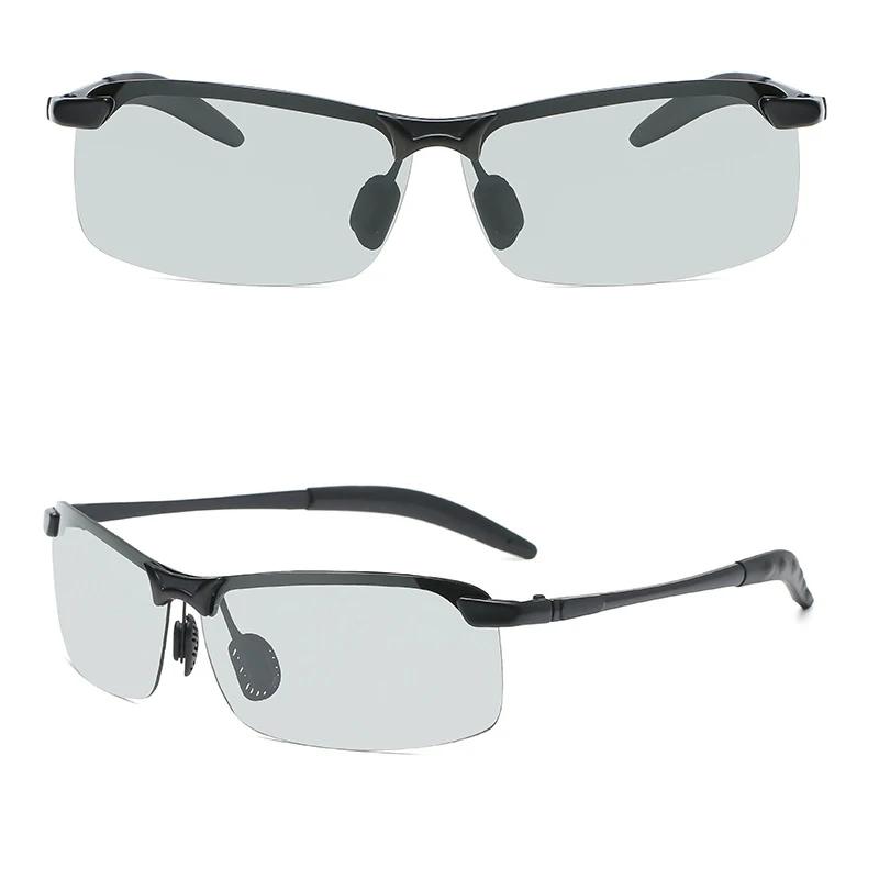 Lunettes de soleil polarisées classiques pour hommes, photochromiques, pour la conduite, changement