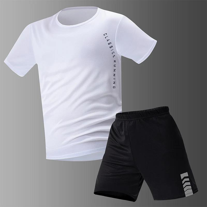 2 ensembles de taille européenne et américaine homme pantalon court à manches courtes costume homme