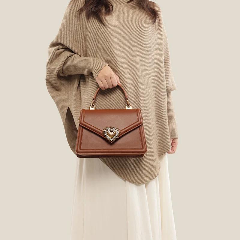 Sac à langer de luxe de haute qualité pour femmes, grand sac fourre-tout élégant en cuir, sac à band