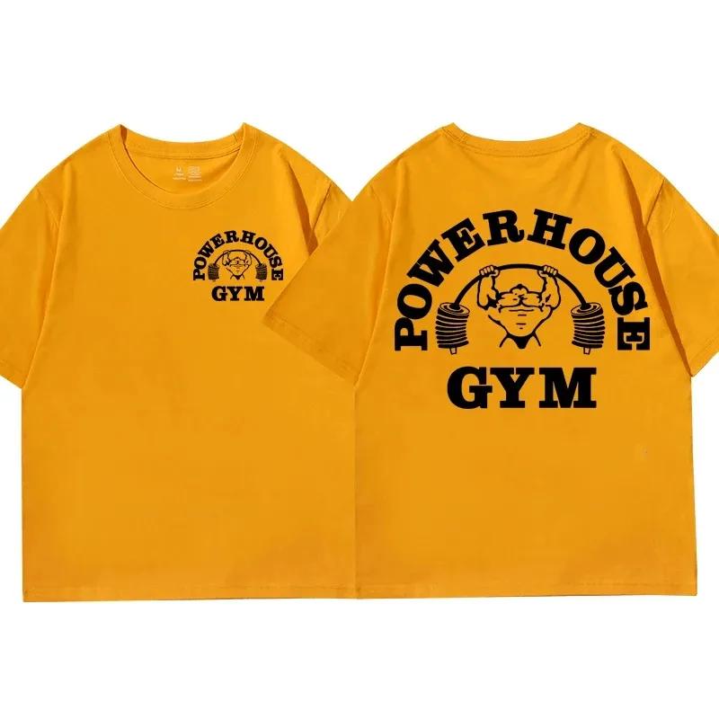 T-shirt graphique Powerhouse Fitness pour femmes et hommes, un T-shirt surdimensionné intéressant à