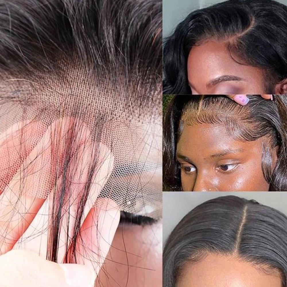 Moxika-Perruque Lace Front Wig naturelle lisse, cheveux humains, 13x4, 30 pouces